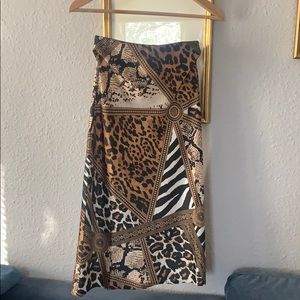 Princess Polly jungle midi skirt